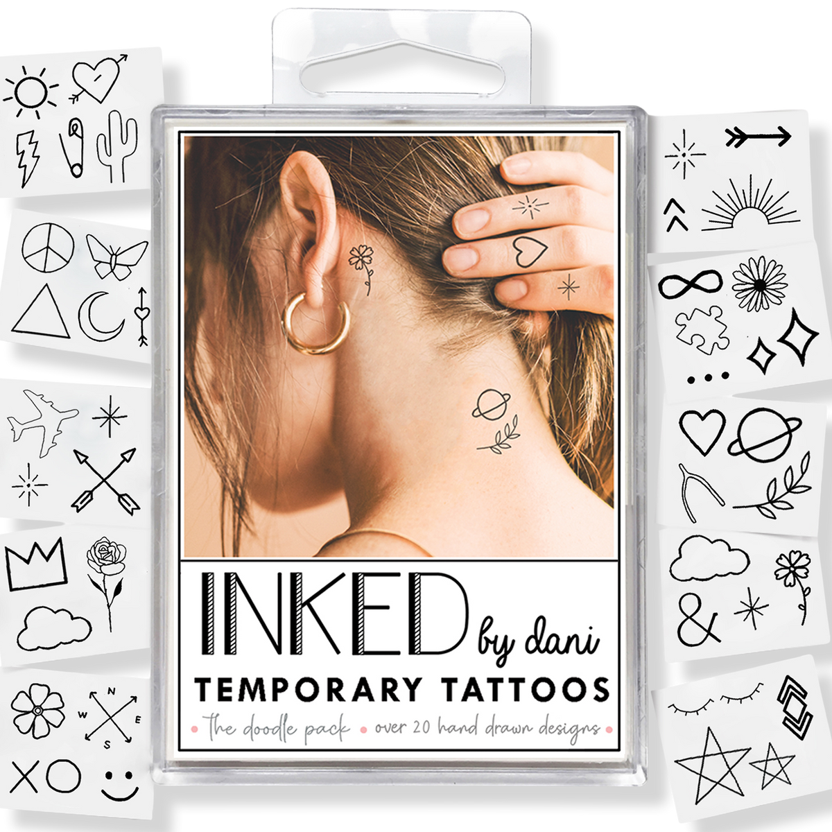 Inked by Dani Temporary Tattoos Doodle Pack