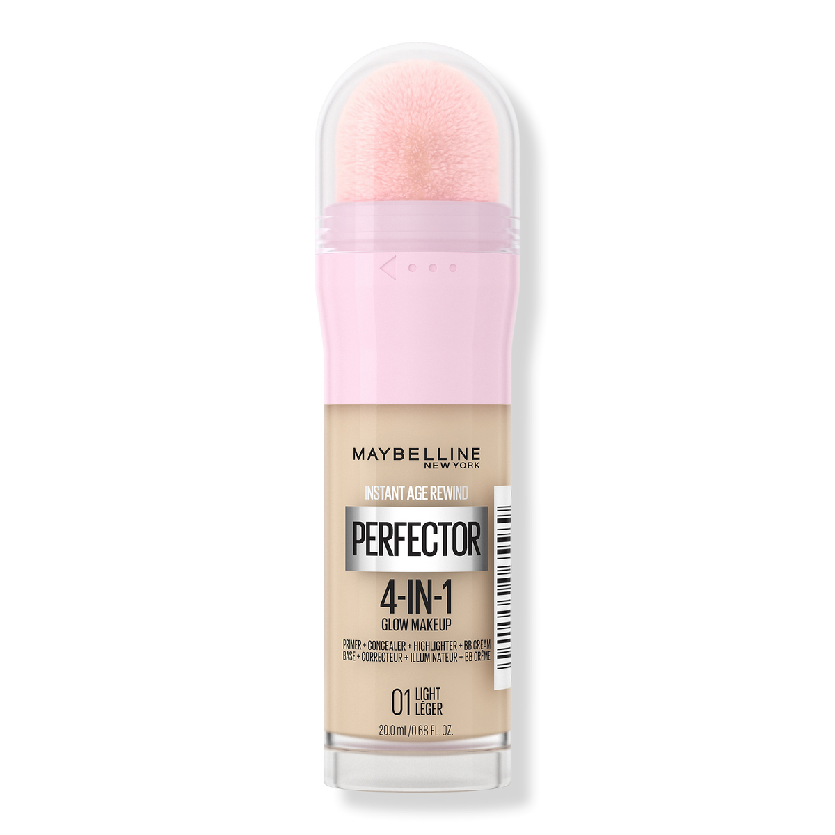 Maybelline Instant Age Rewind Instant Perfector 4-In-1 Glow Makeup, 01 Light, 0.68 oz