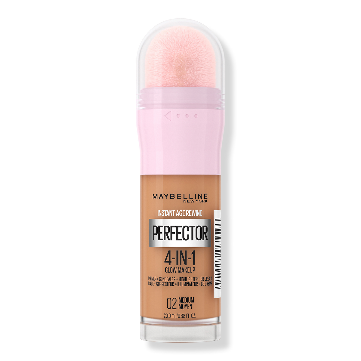 Maybelline Instant Age Rewind Instant Perfector 4-In-1 Glow Makeup, 02 Medium, 0.68 oz