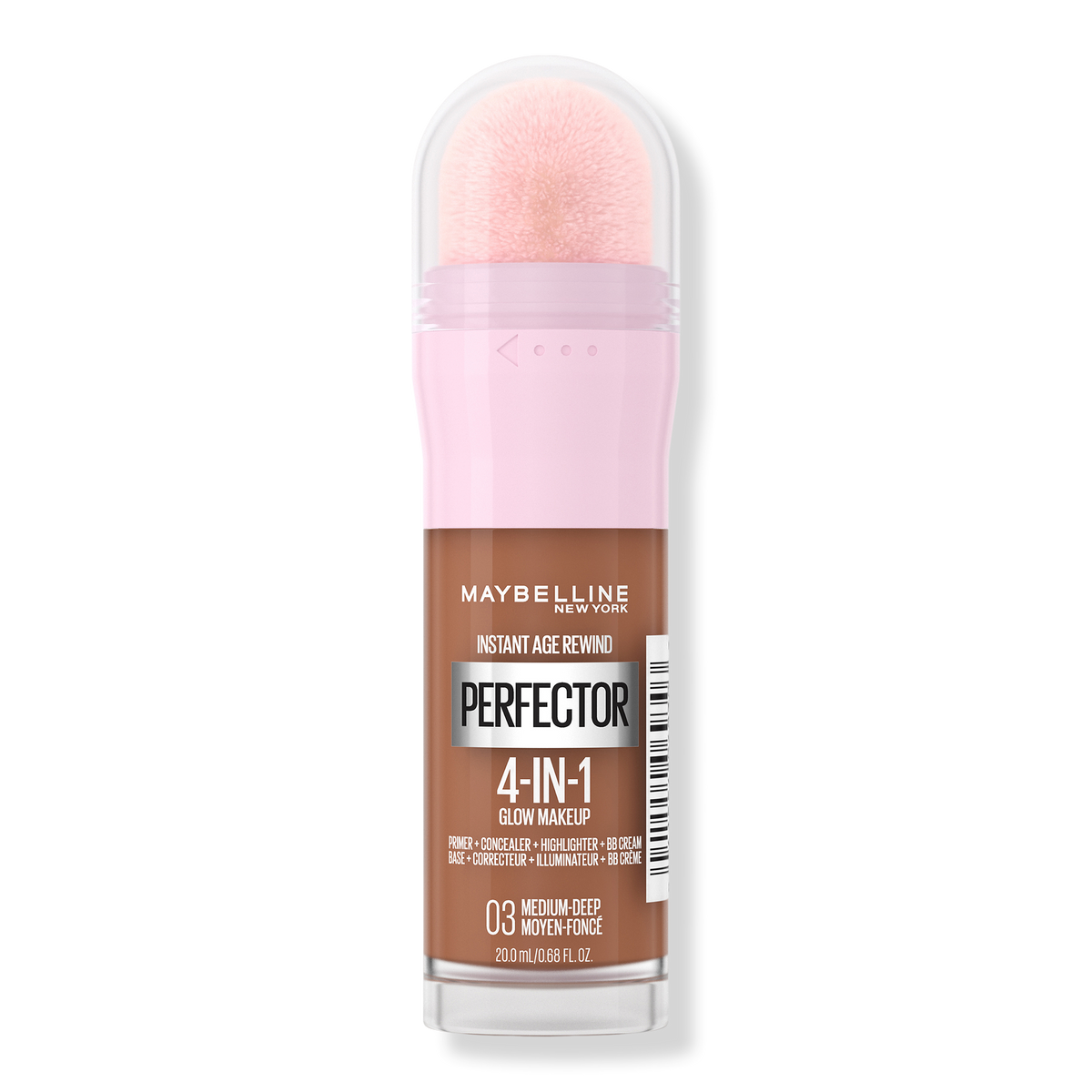 Maybelline Instant Age Rewind Instant Perfector 4-In-1 Glow Makeup, 03 Medium-Deep, 0.68 oz