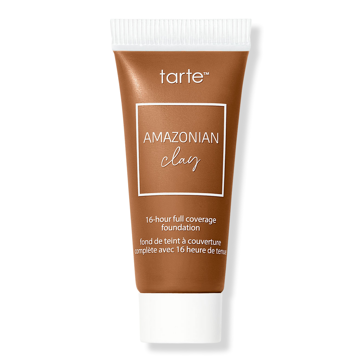 Tarte Travel Size Amazonian Clay 16-Hour Full Coverage Foundation, 51N Deep Neutral, 0.5 oz