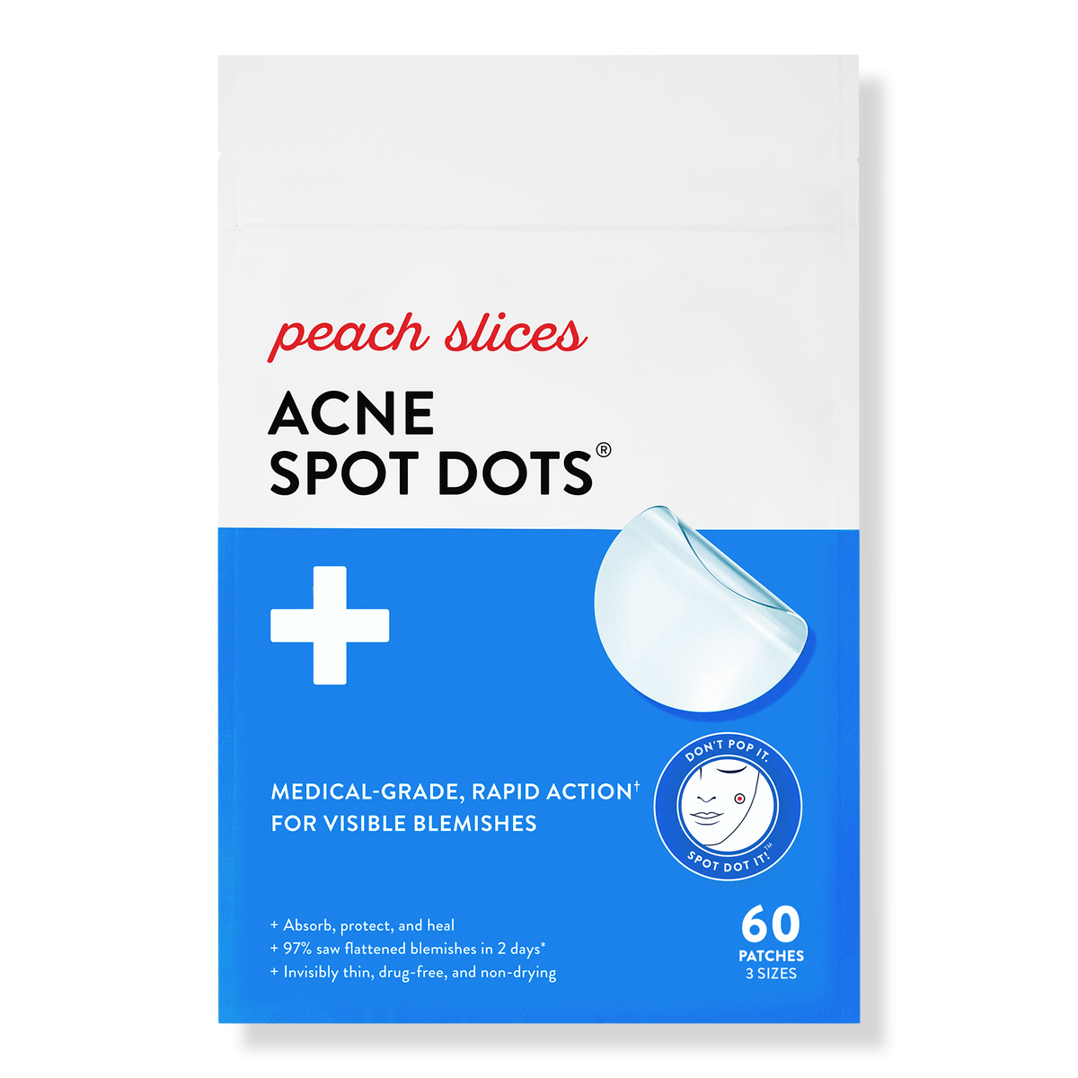 Peach Slices Acne Spot Dots, 60 ea, 30 ea