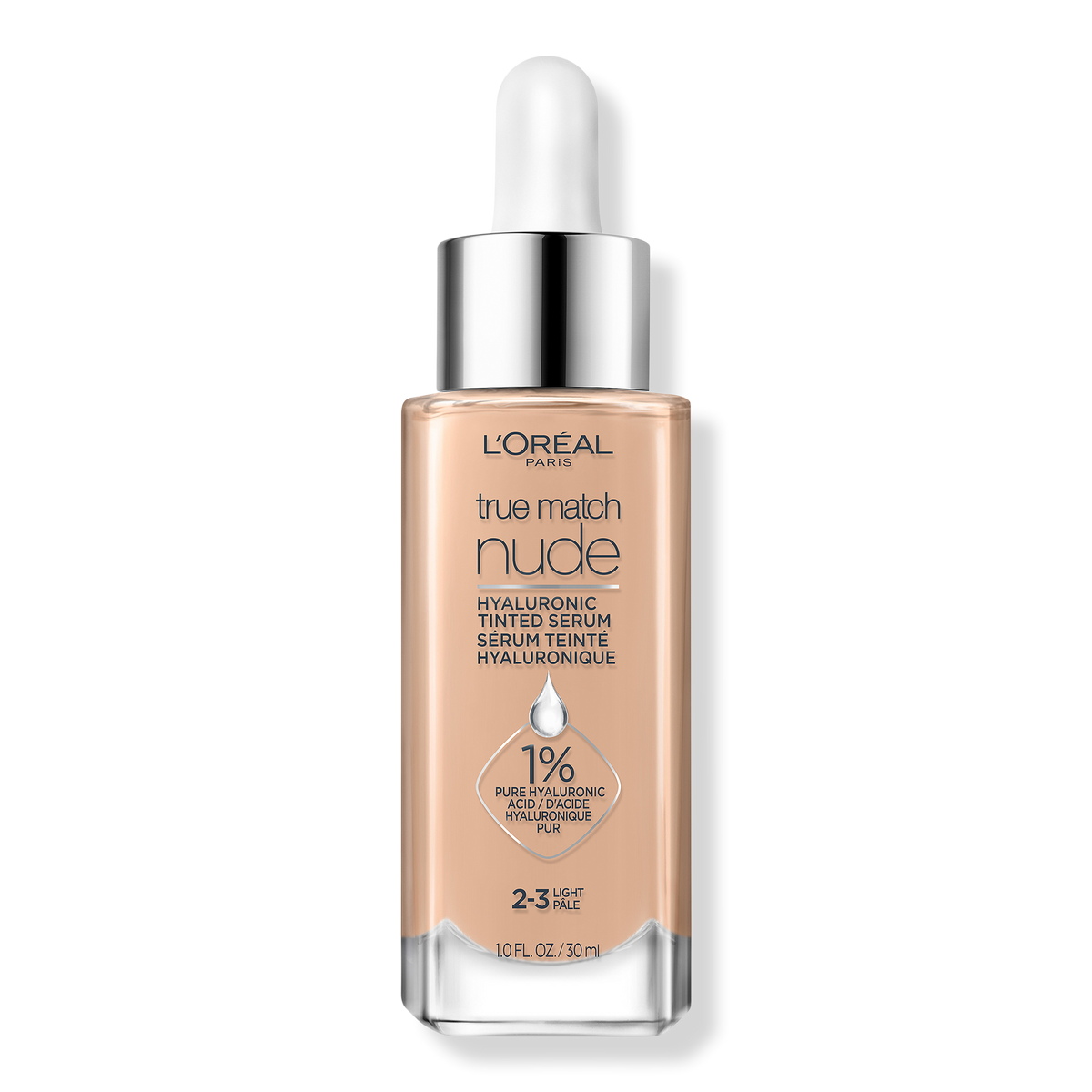 L'Oréal True Match Nude Hyaluronic Tinted Serum, 2-3 Light, 1 oz
