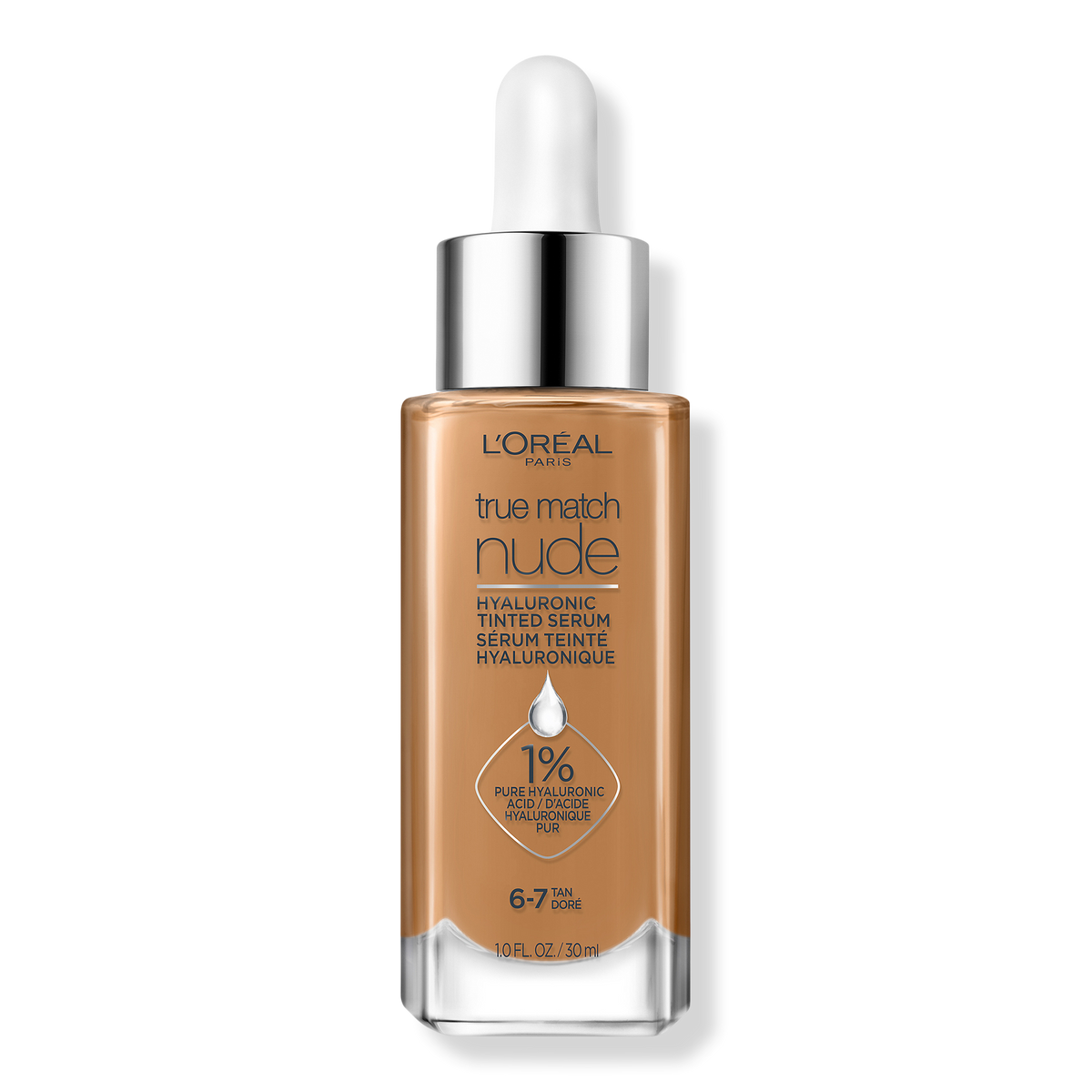L'Oréal True Match Nude Hyaluronic Tinted Serum, 6-7 Tan, 1 oz
