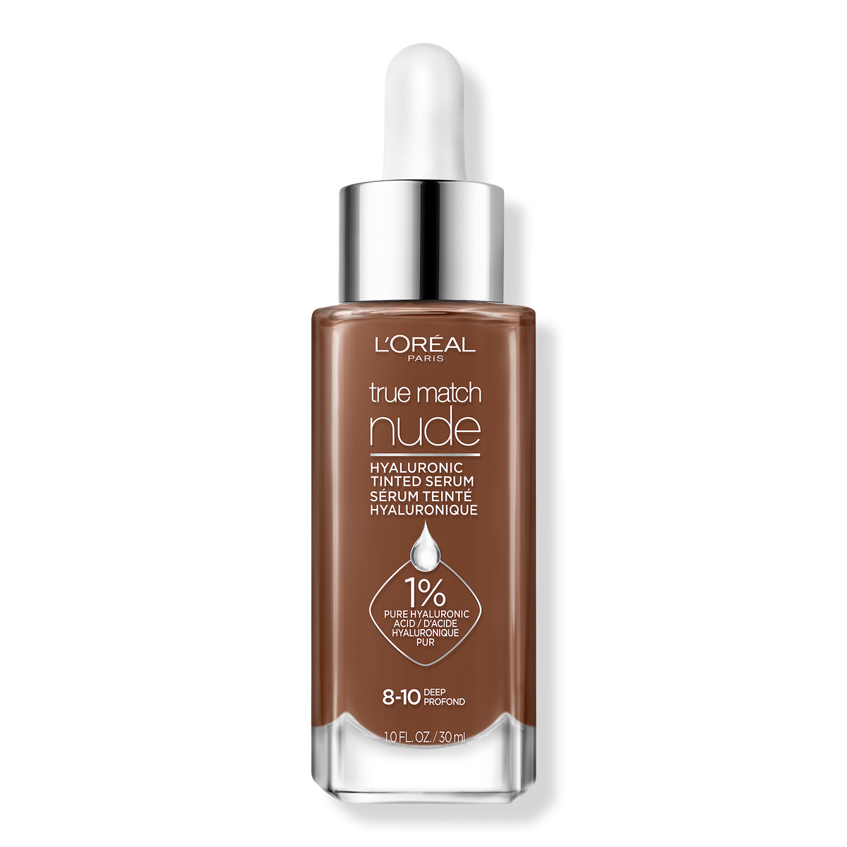 L'Oréal True Match Nude Hyaluronic Tinted Serum, 8-10 Deep, 1 oz
