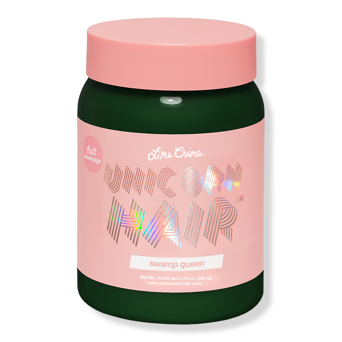 Lime Crime Unicorn Hair Semi-Permanent Hair Color Full Coverage, Swamp Queen, 6.76 oz