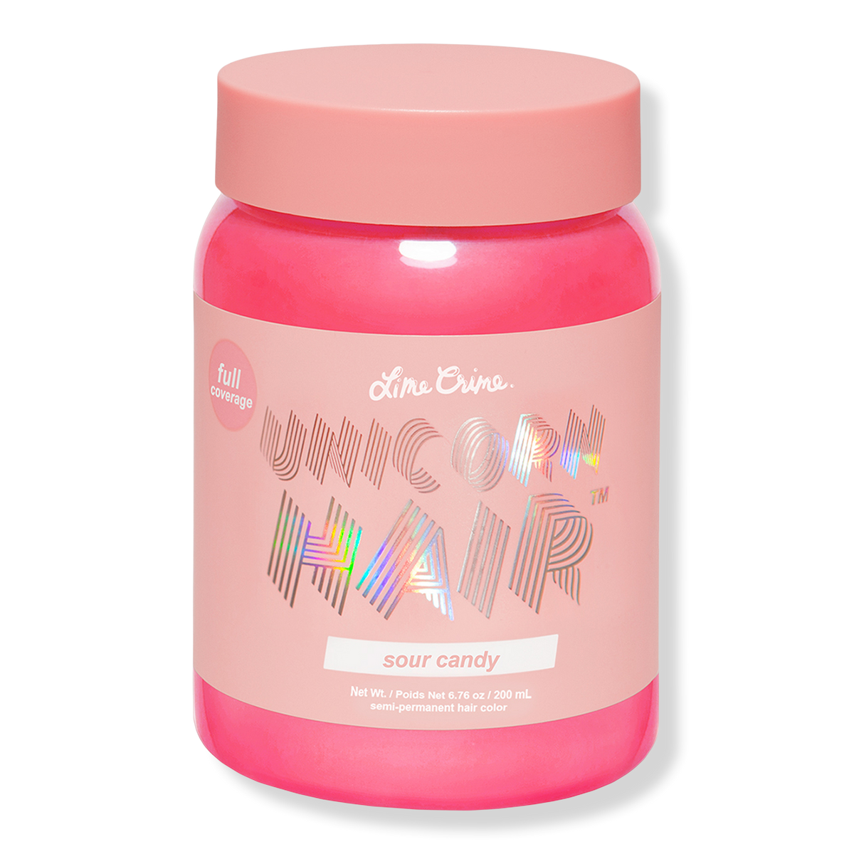 Lime Crime Unicorn Hair Semi-Permanent Hair Color Full Coverage, Sour Candy, 6.76 oz