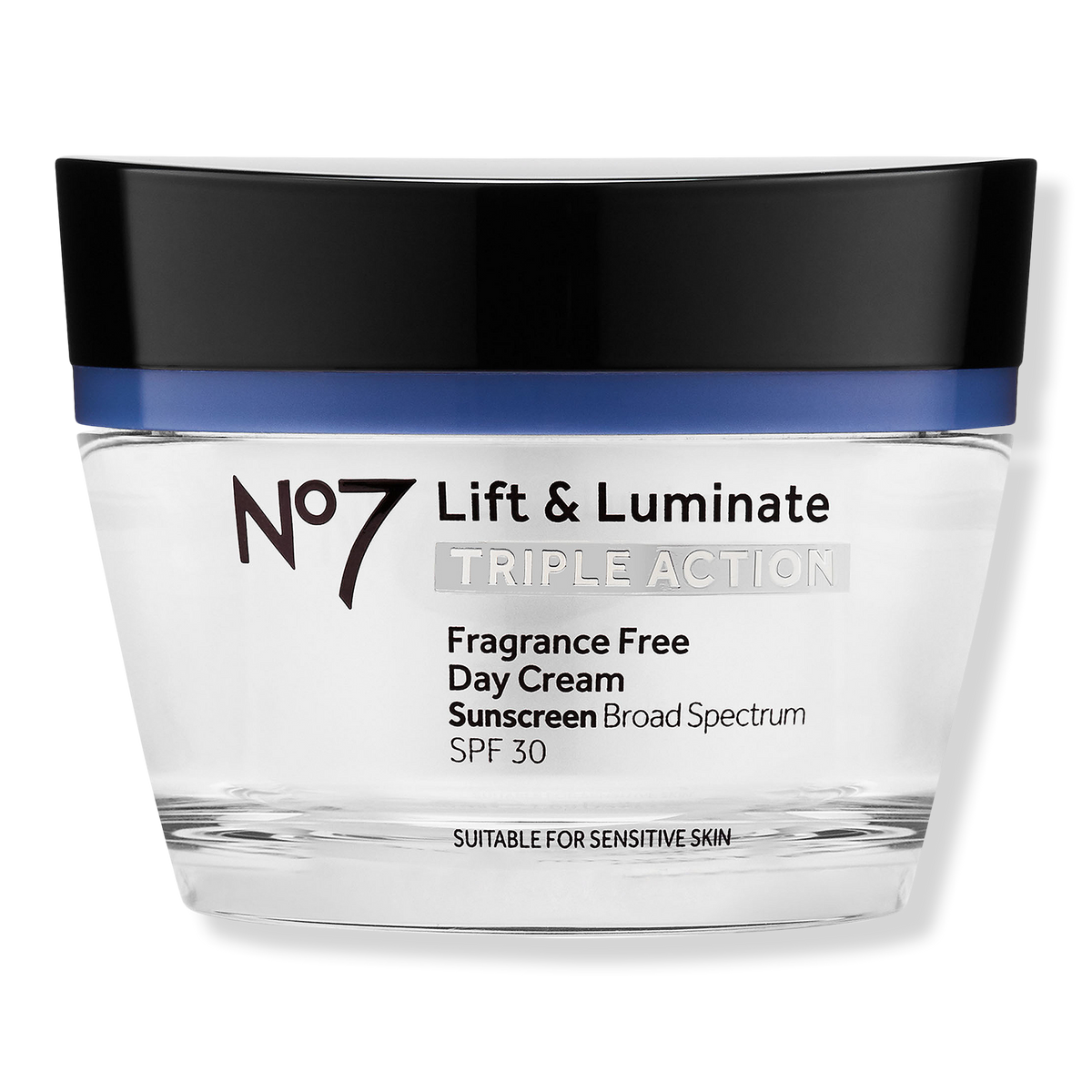 No7 Lift & Luminate Triple Action Fragrance Free Day Cream, SPF 30, 1.6 oz