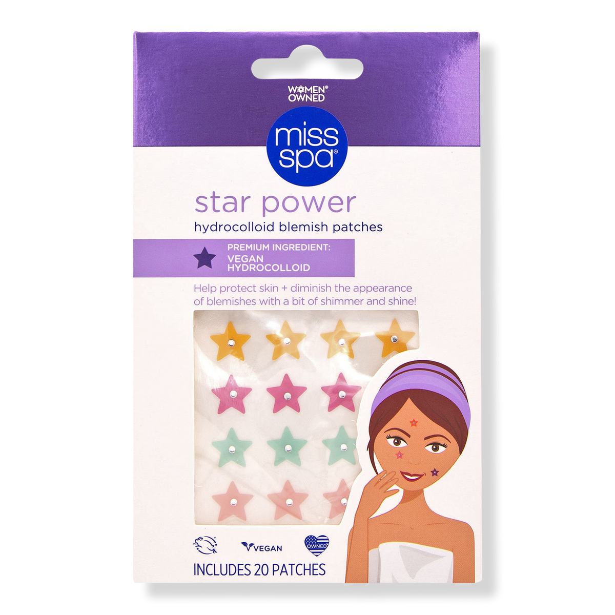 Miss Spa Star Power Hydrocolloid Blemish Patches, 20 ea