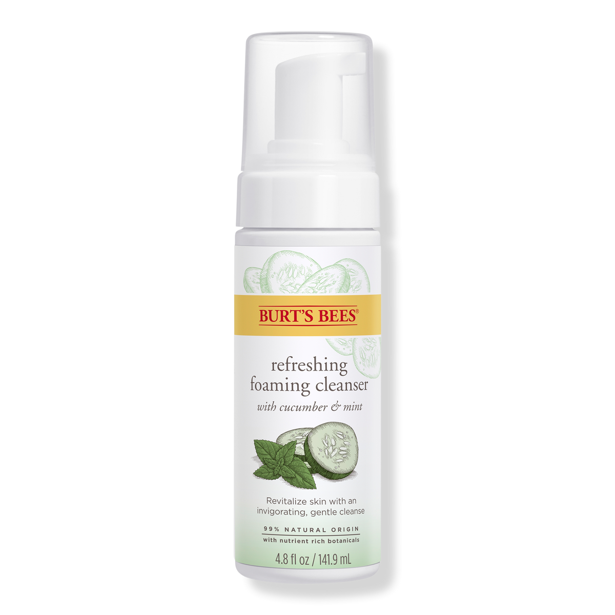Burt's Bees Refreshing Foaming Face Cleanser, 4.8 oz