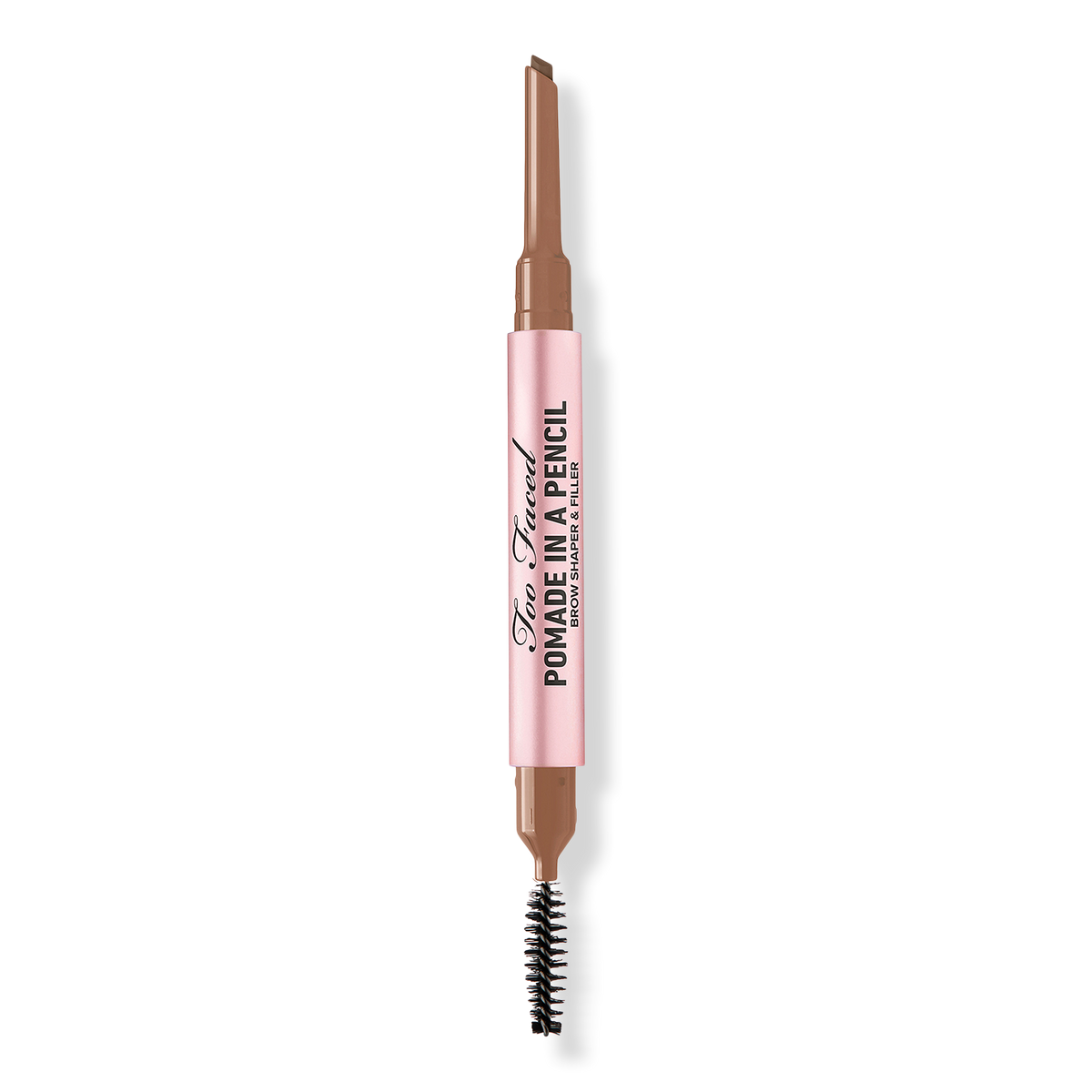Too Faced Pomade in a Pencil Brow Shaper & Filler, Soft Brown, 0.006 oz