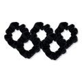 Kitsch Black Knit Scrunchies, 5 ea
