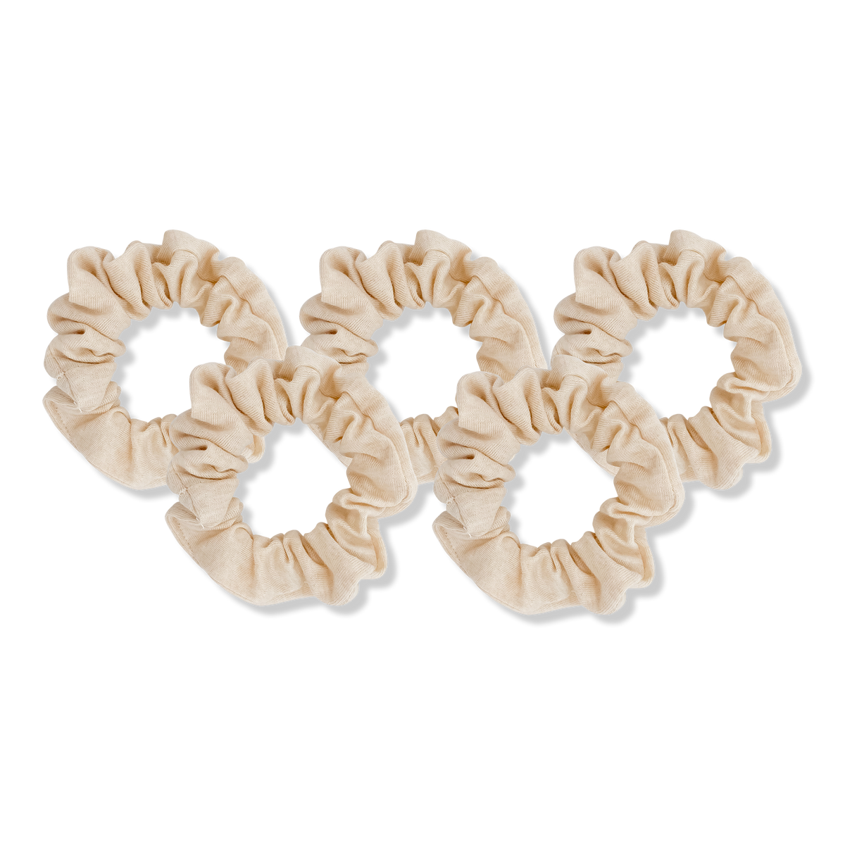 Kitsch Cream Knit Scrunchies, 5 ea