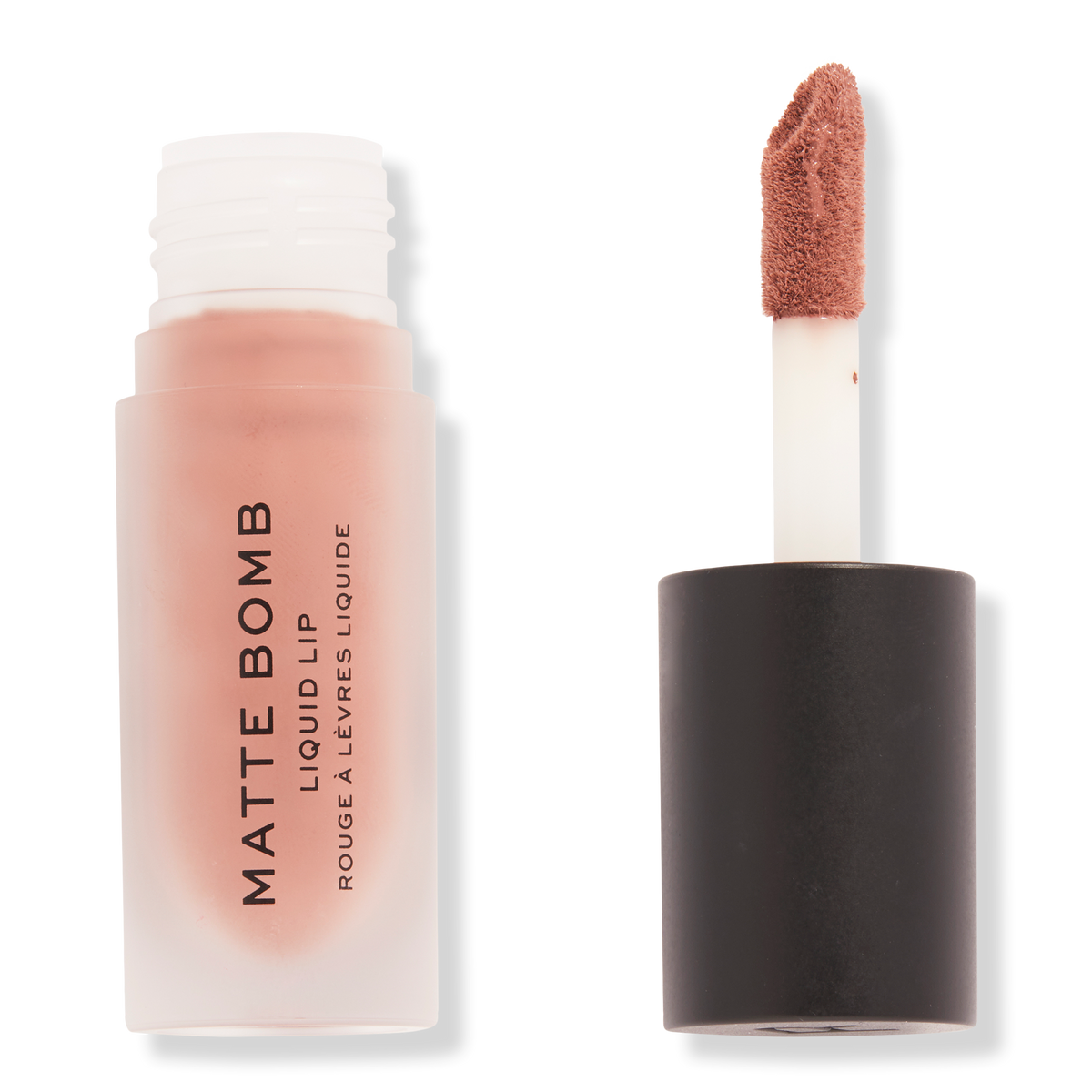 Makeup Revolution Matte Bomb Lip Gloss, Delicate Brown, 0.16 oz