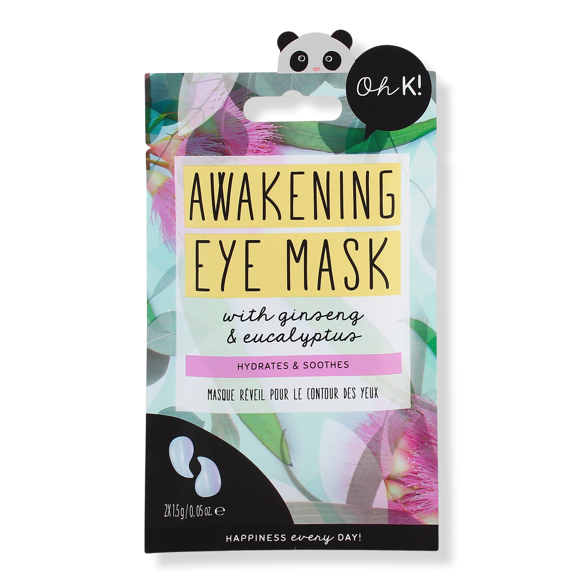 Oh K! Ginseng and Eucalyptus Under Eye Masks, 1 pair