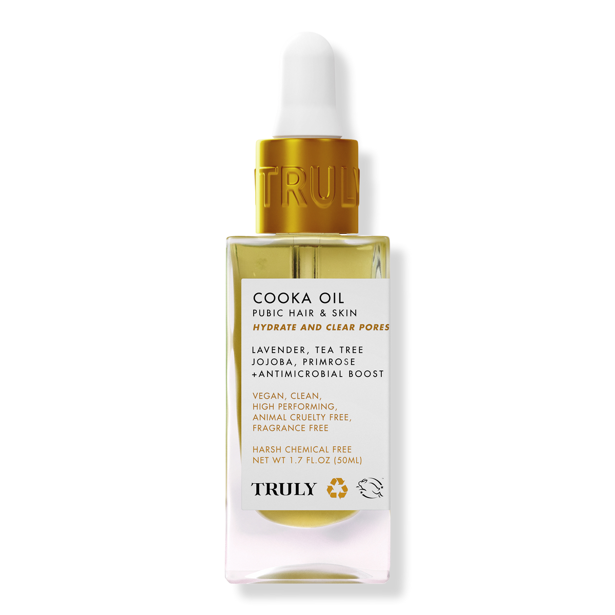 Truly Cooka Oil For Pubic Hair & Skin, 1.7 oz