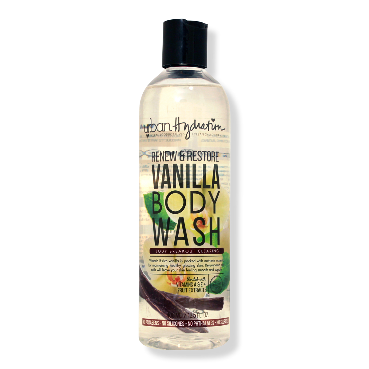Urban Hydration Renew & Restore Vanilla Body Wash, 13.5 oz