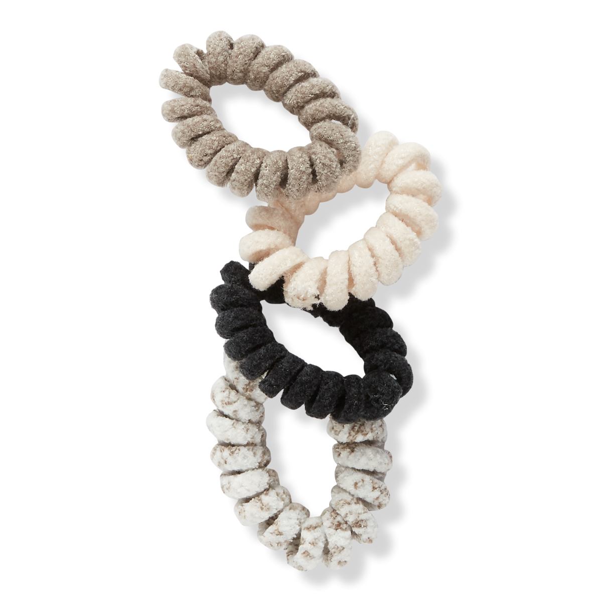 Scünci Ponytail Fabric Covered Spirals, 4 ea