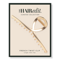The Hair Edit Gold French Twist Claw Clip