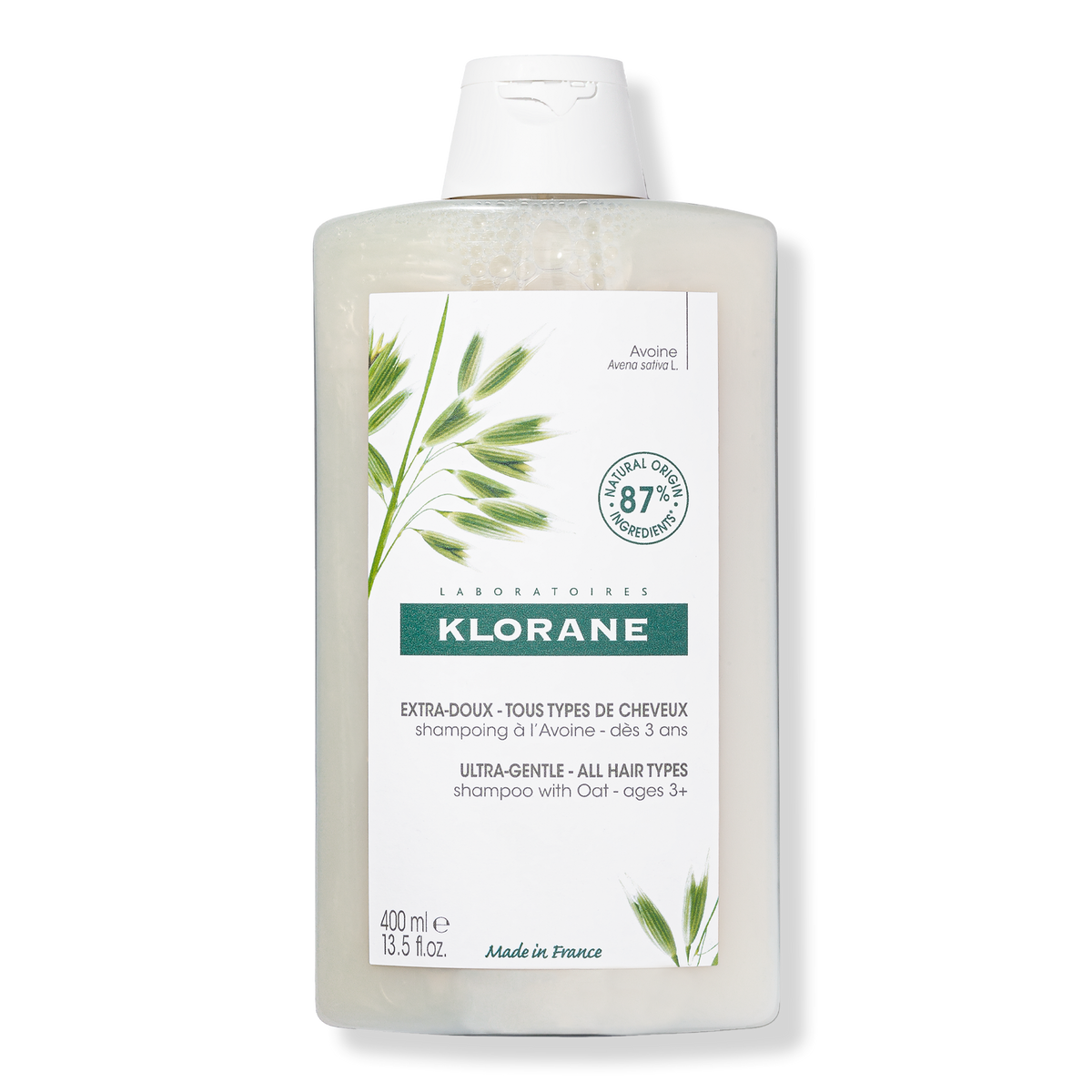 Klorane Ultra-Gentle Shampoo with Oat Milk, 13.5 oz