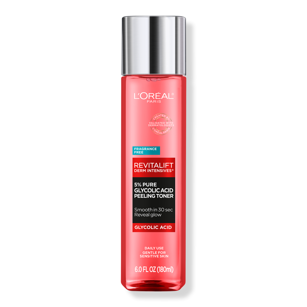 L'Oréal Revitalift 5% Glycolic Acid Peeling Exfoliating Toner, 6 oz