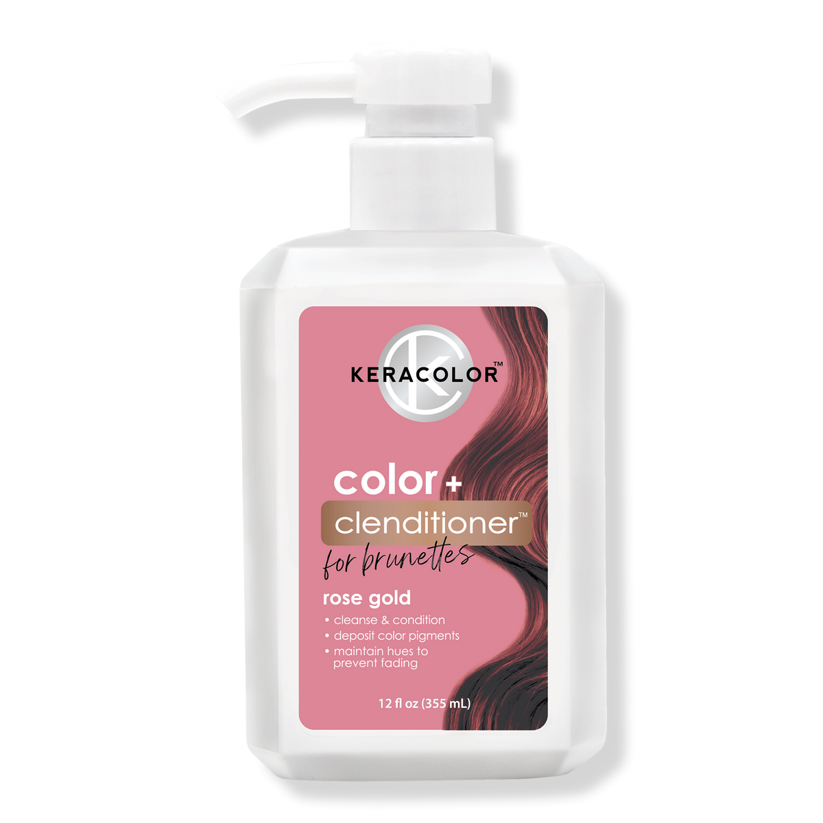 Keracolor Color + Clenditioner For Brunettes, Rose Gold, 12 oz