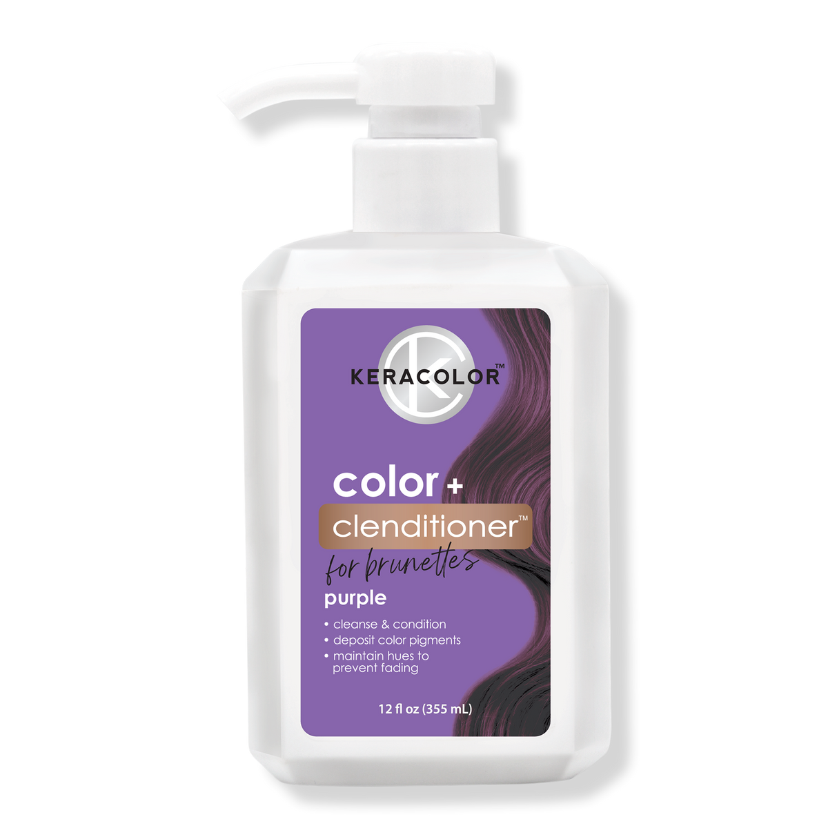 Keracolor Color + Clenditioner For Brunettes, Purple, 12 oz