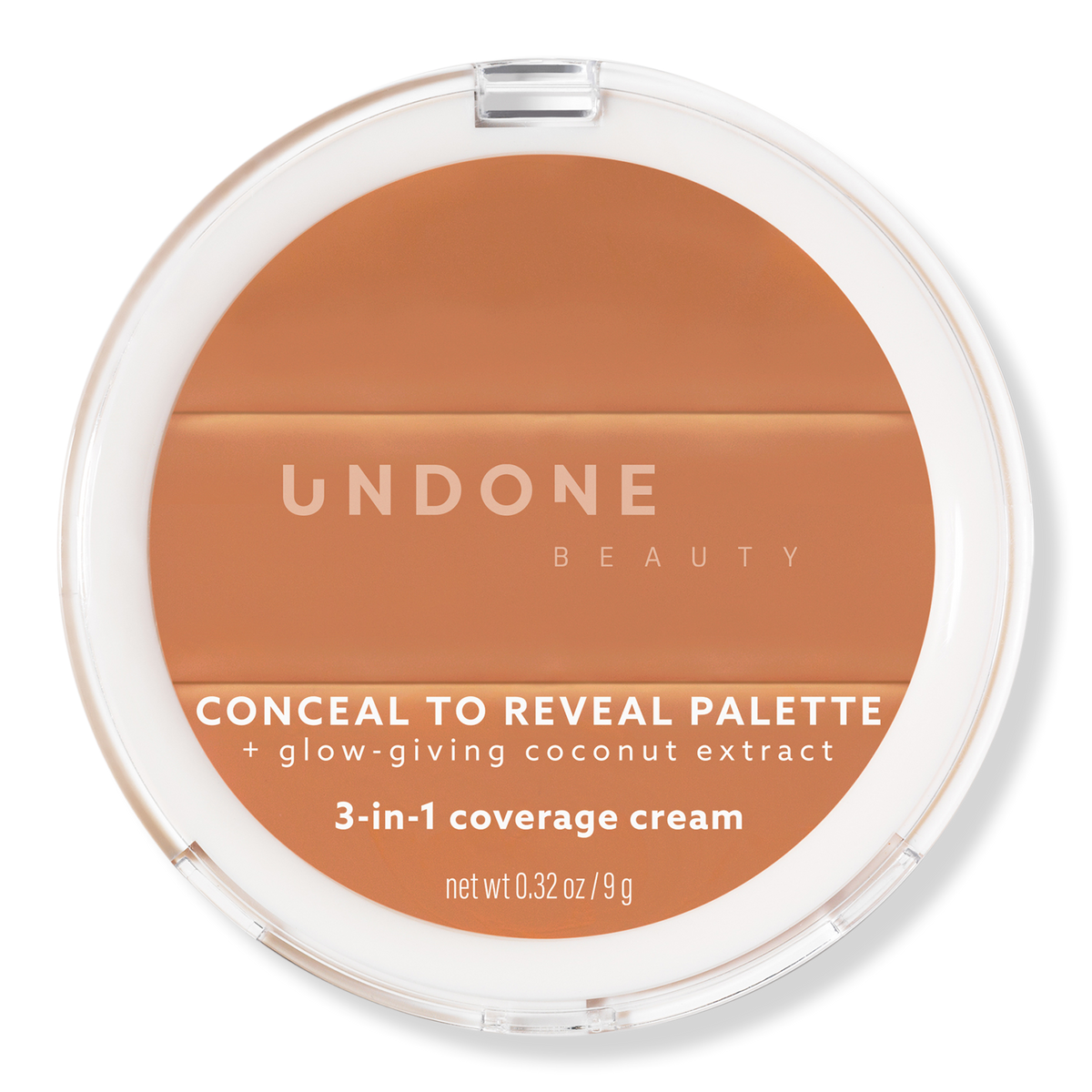 Undone Beauty Conceal To Reveal 3-in-1 Coverage Palette, Caramel Medium, 0.32 oz