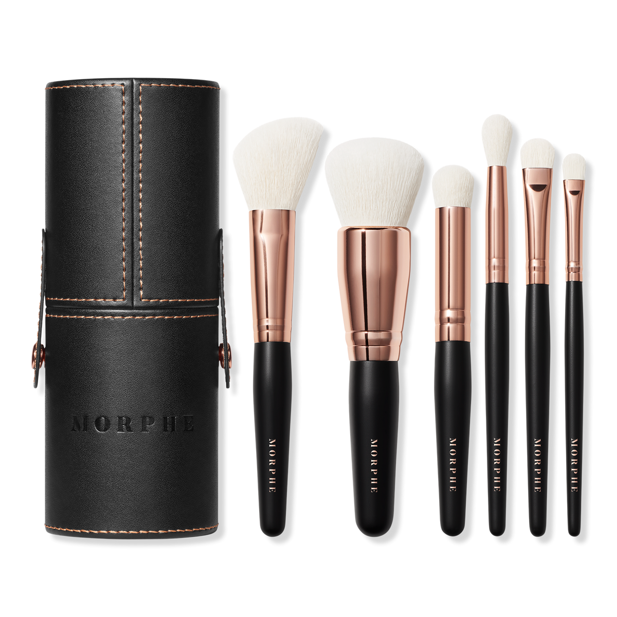 Morphe Rosé Away 6-Piece Travel Brush Set, 1 ea