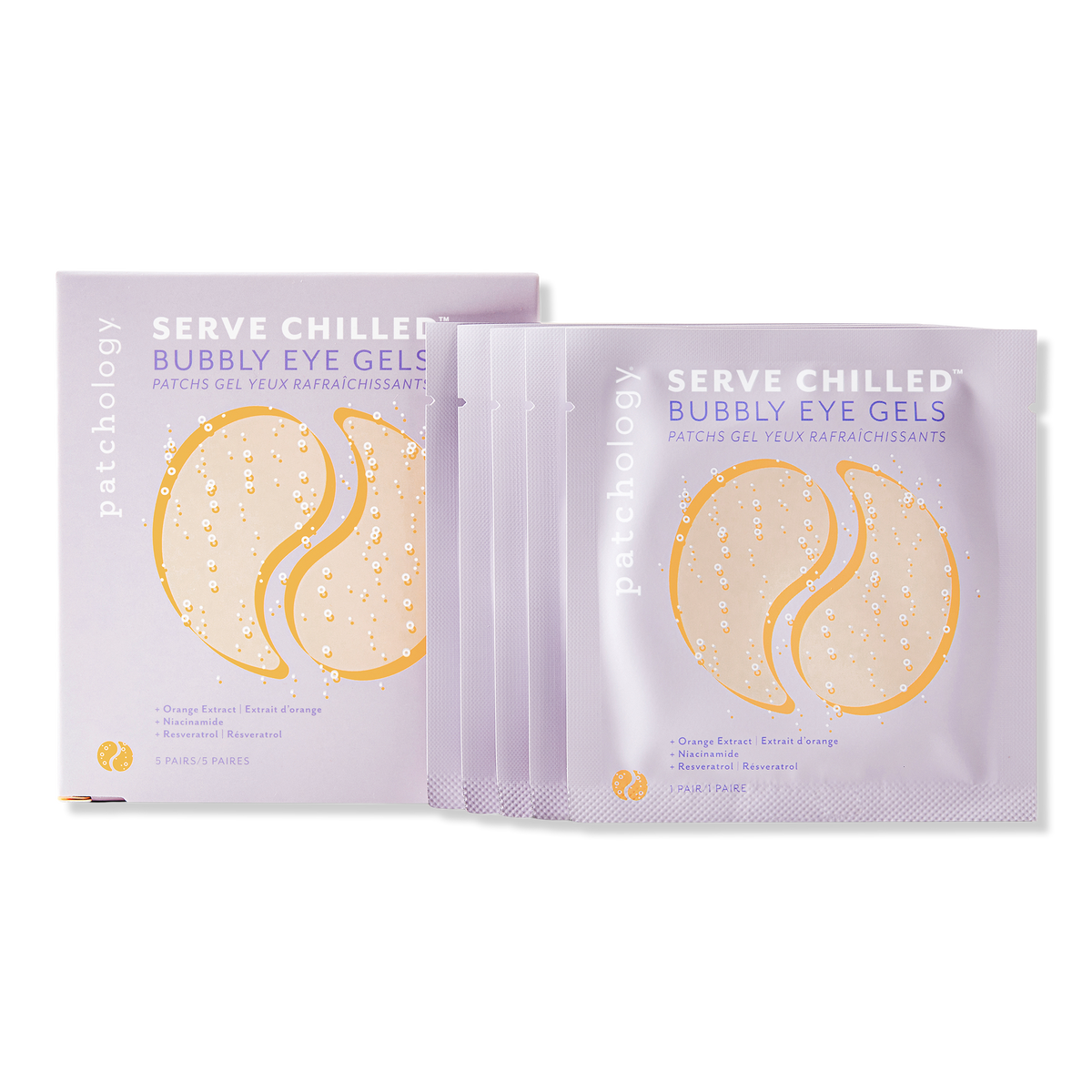 Patchology Serve Chilled Bubbly Brightening Eye Gels, 5 pair