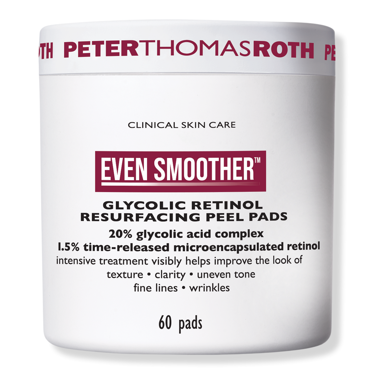 Peter Thomas Roth Even Smoother Glycolic Retinol Resurfacing Peel Pads, 60 ea