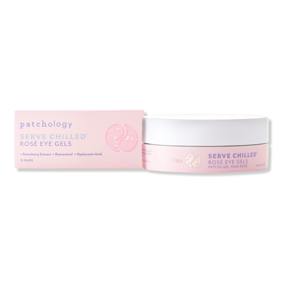 Patchology Serve Chilled Rosé Hydrating Eye Gels, 15 pr