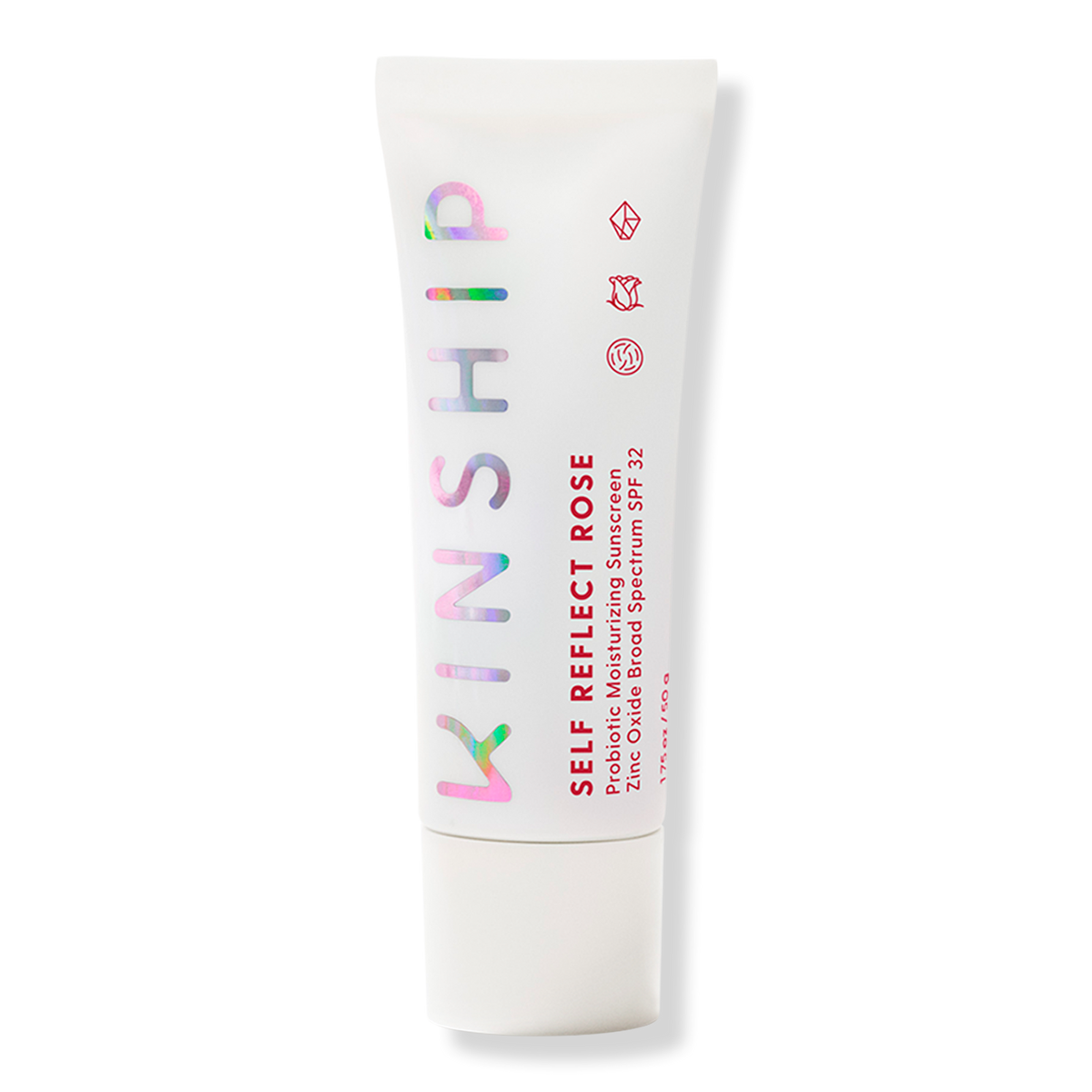 Kinship Self Reflect Rose Probiotic Moisturizing Sunscreen Zinc Oxide, SPF 32, 1.75 oz