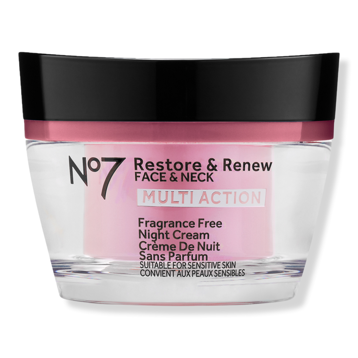 No7 Restore & Renew Face & Neck Multi Action Fragrance Free Night Cream, 1.69 oz