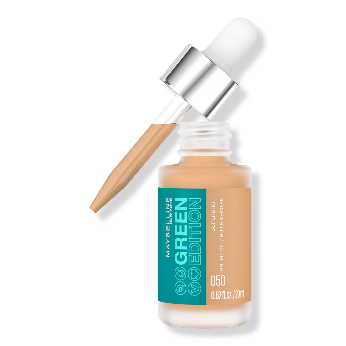 Maybelline Green Edition Superdrop Tinted Oil Makeup, 50, 0.67 oz