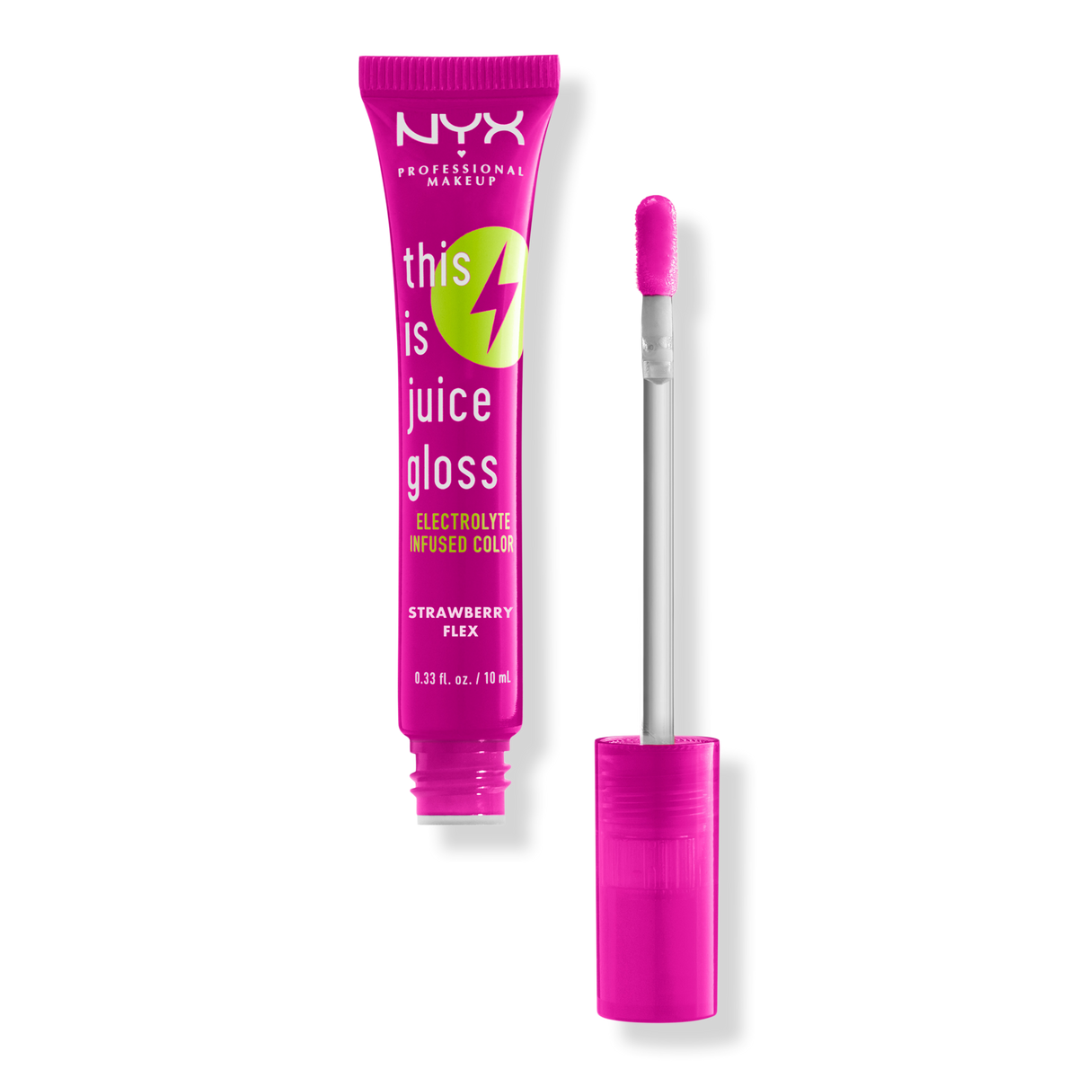 NYX Professional Makeup This is Juice Gloss Hydrating Lip Gloss, Strawberry Flex, 0.33 oz