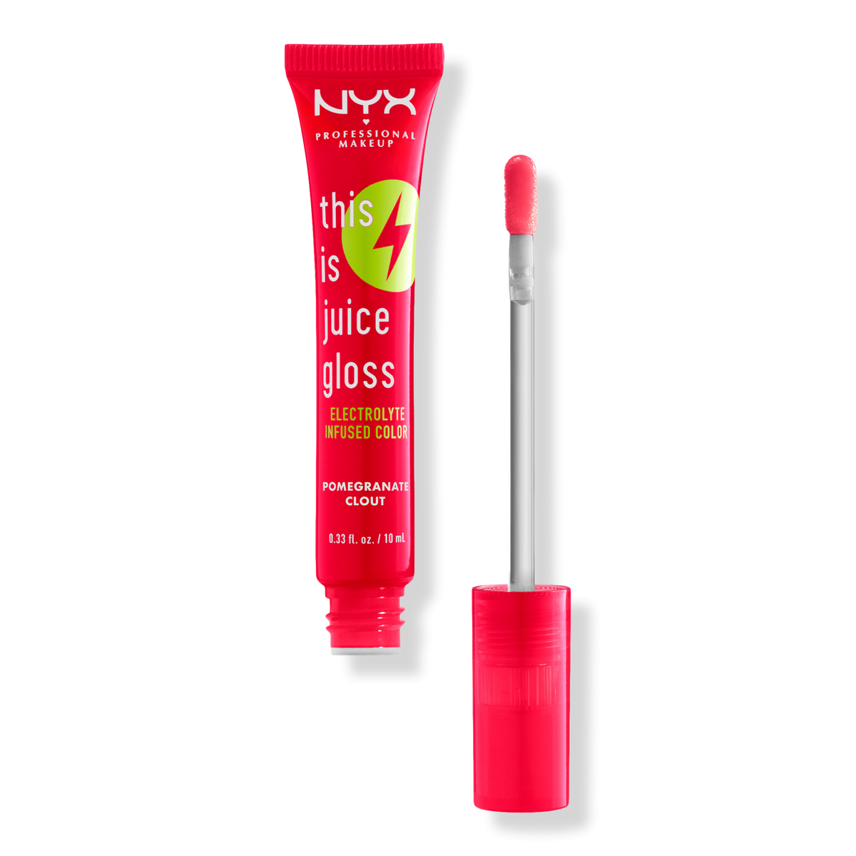 NYX Professional Makeup This is Juice Gloss Hydrating Lip Gloss, Pomegranate Clout, 0.33 oz