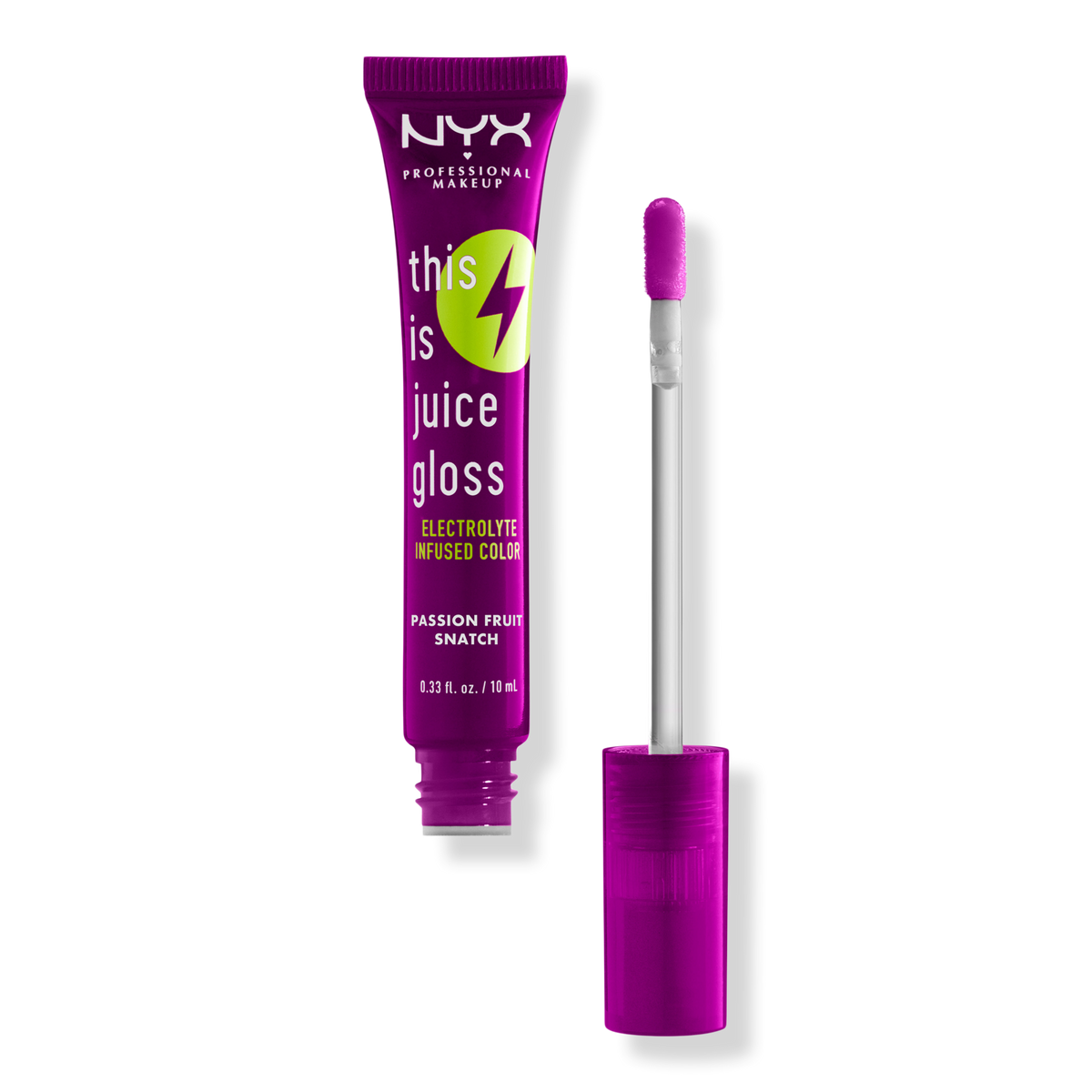 NYX Professional Makeup This is Juice Gloss Hydrating Lip Gloss, Passion Fruit Snatch, 0.33 oz