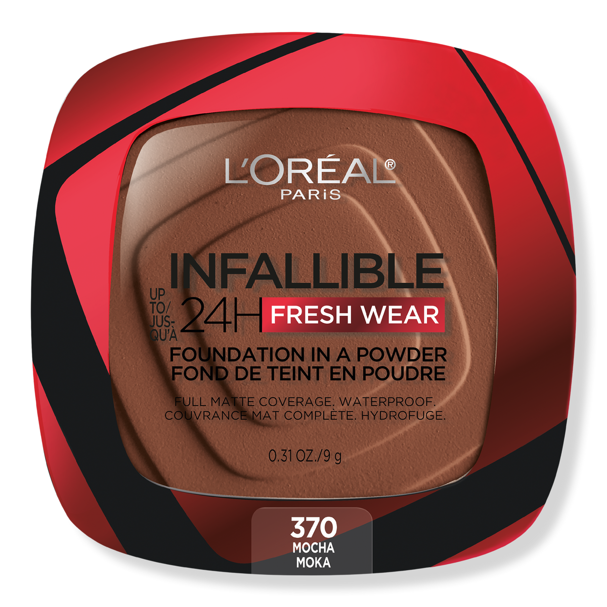 L'Oréal Infallible 24HR Fresh Wear Foundation In A Powder, 370 Mocha, 0.31 oz