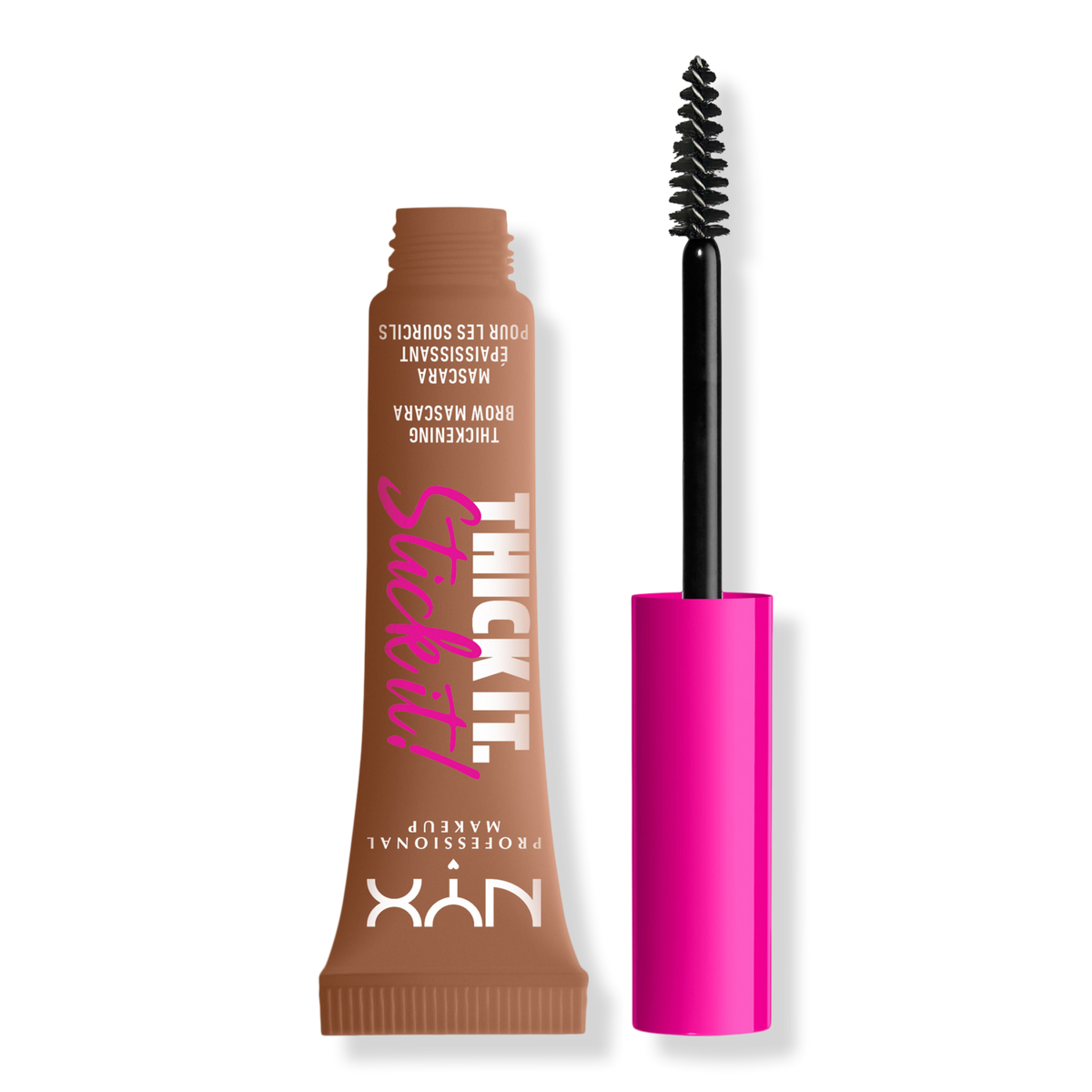 NYX Professional Makeup Thick it Stick it! Thickening Brow Gel Mascara, Auburn, 0.23 oz