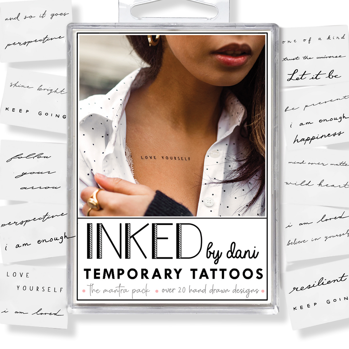 Inked by Dani Temporary Tattoos The Mantra Pack