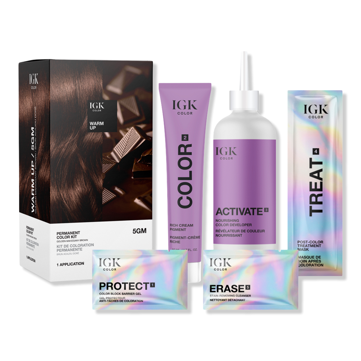 IGK Permanent Color Kit, 5GM Warm Up