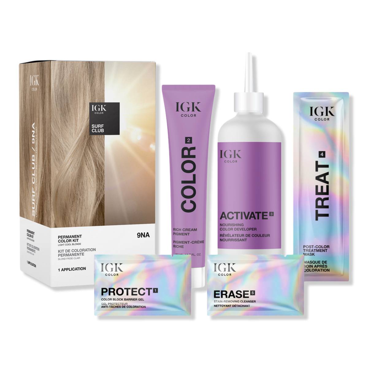 IGK Permanent Color Kit, 9NA Surf Club