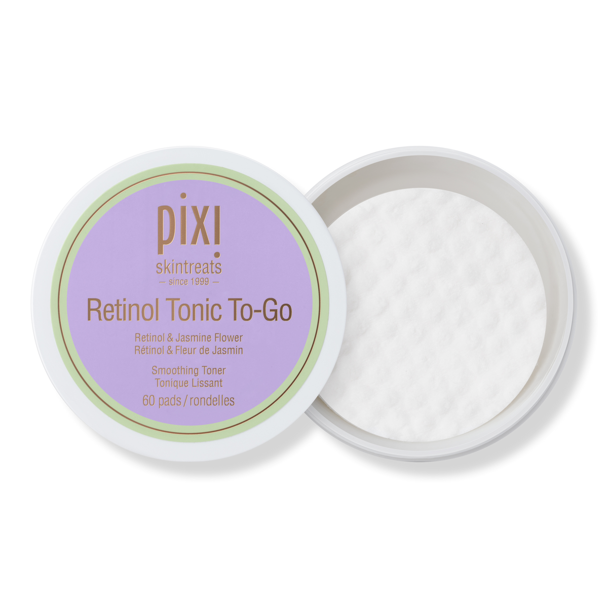 Pixi Retinol Tonic To-Go Smoothing Toner Pads, 60 ea