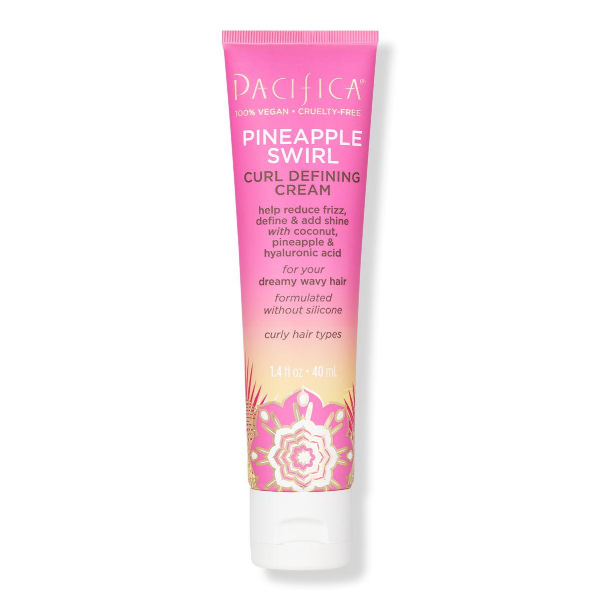 Pacifica Pineapple Curls Curl Defining Cream Mini for Curly Hair, 1.4 oz