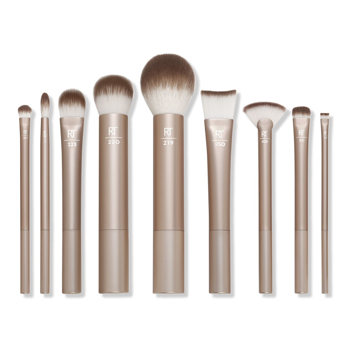 Real Techniques Au Naturale Face Glow Makeup Brush Kit, 9 ea