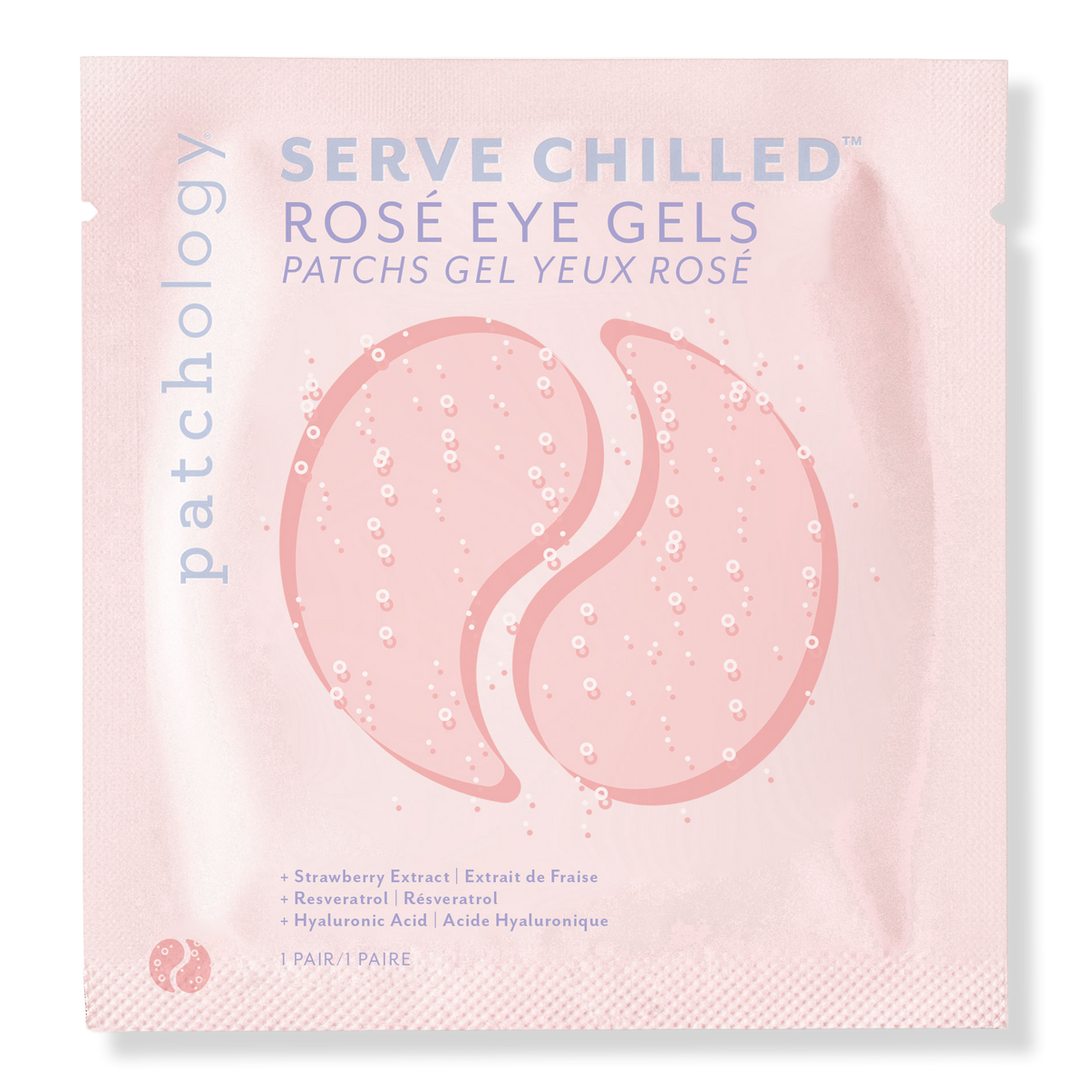 Patchology Serve Chilled Rosé Hydrating Eye Gels, 1 pr