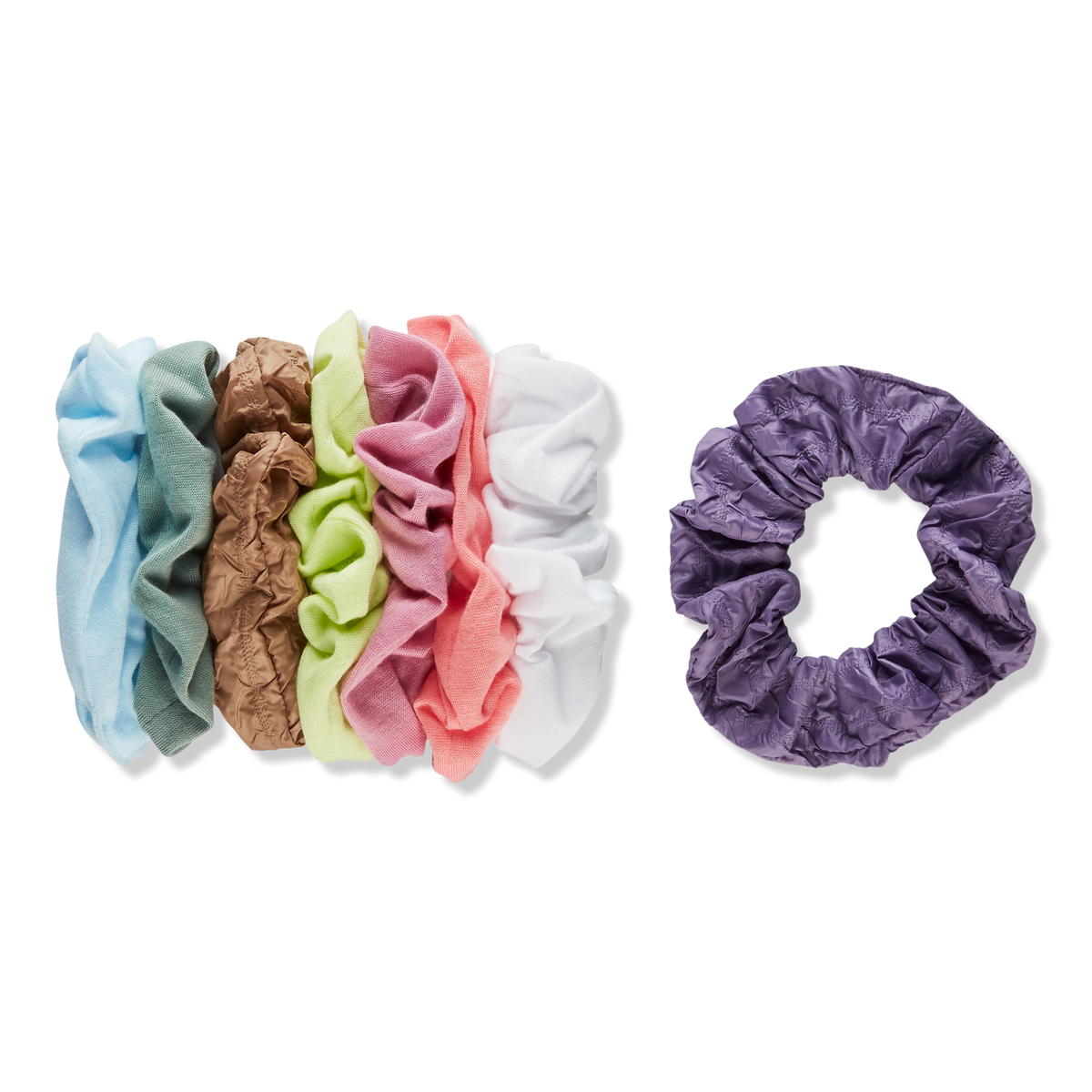 Scünci Multi-Colored Pony Tail Scrunchies, 8 ea