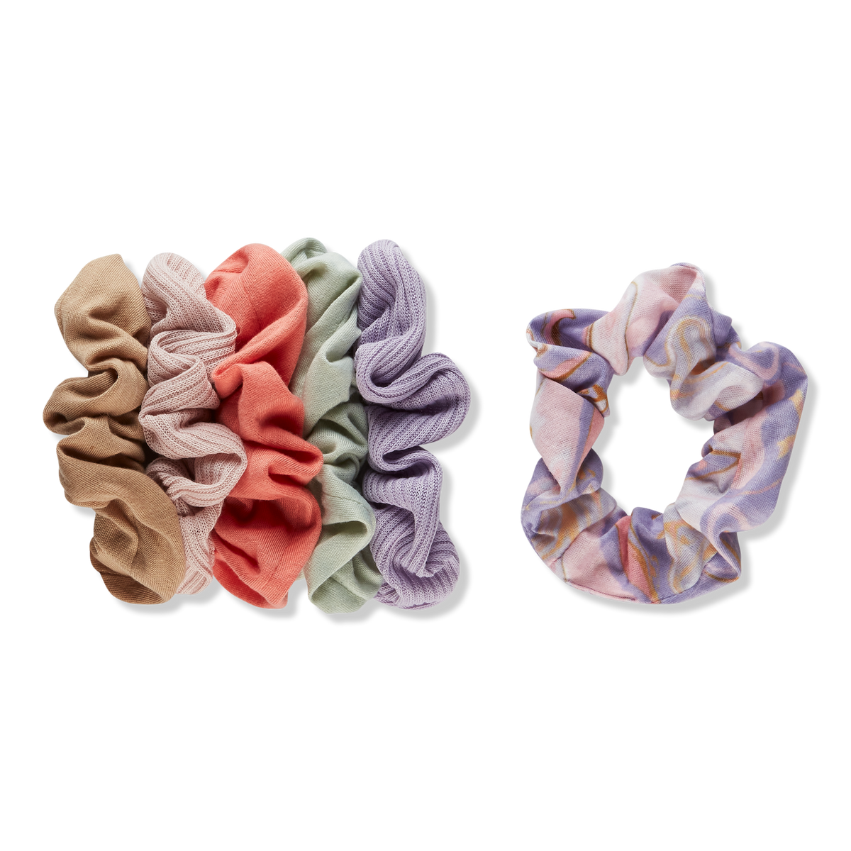 Scünci Multi-Colored Pony Tail Scrunchies, 6 ea