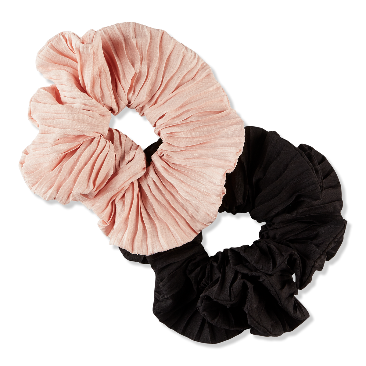 Scünci Pony Tail Black & Peach Scrunchies, 2 ea